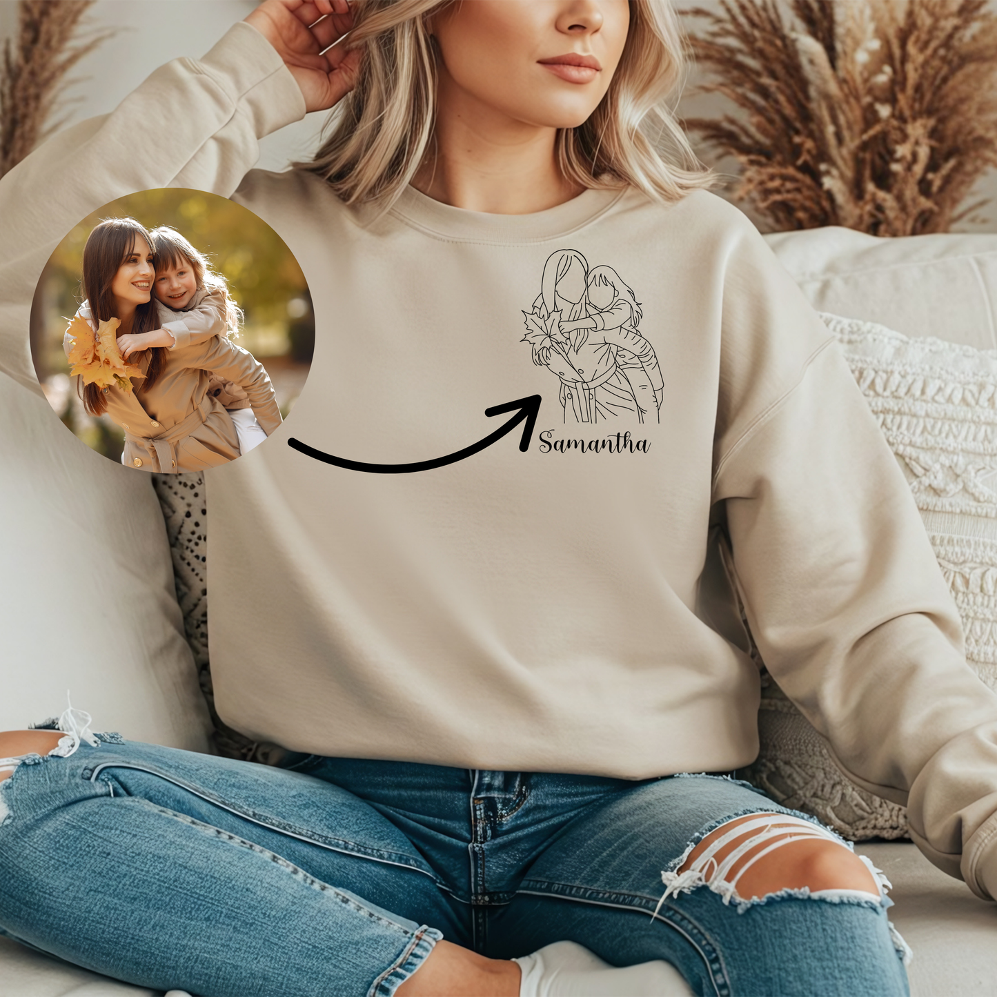 Custom Photo Unisex Crewneck Sweatshirt
