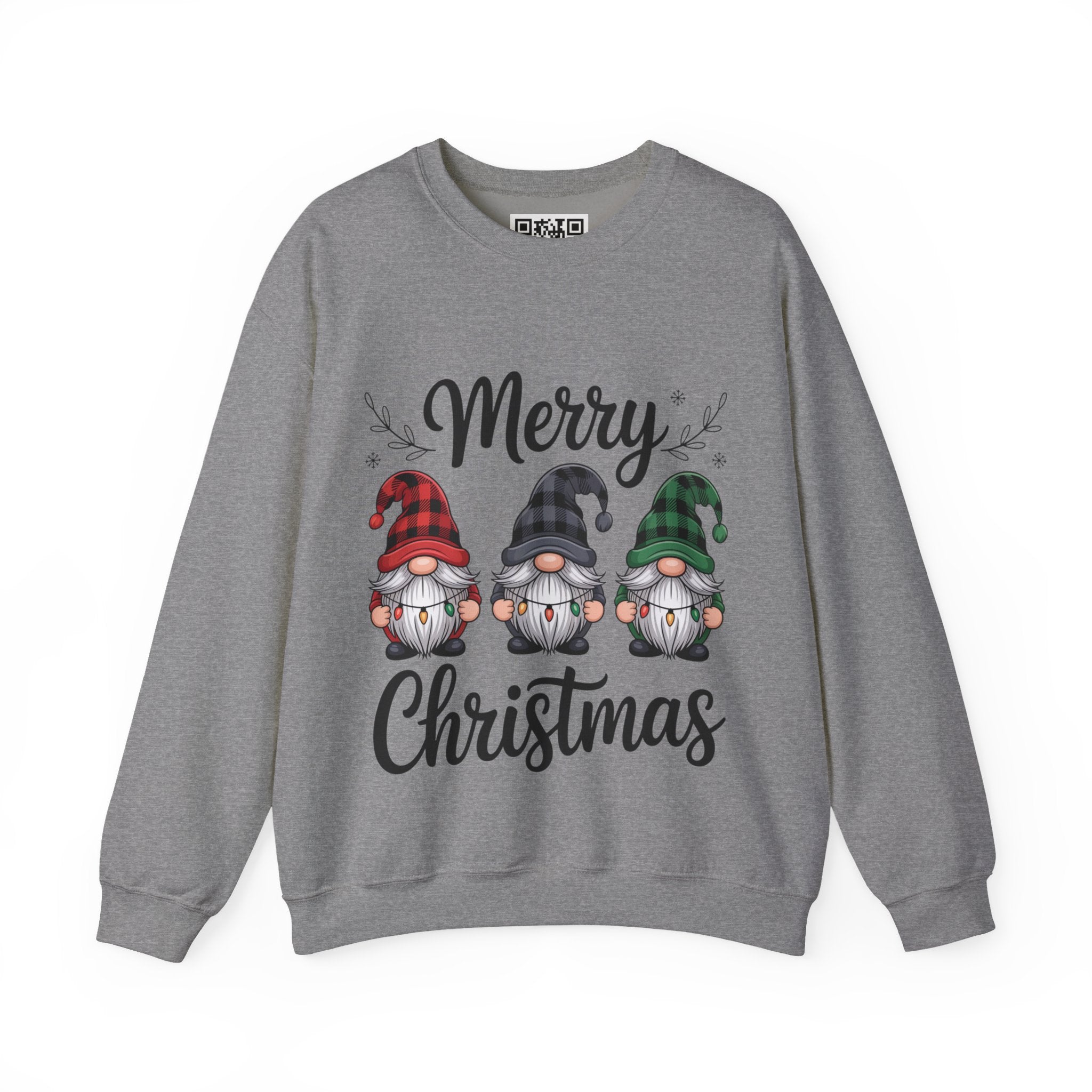Merry Christmas Gnomes Sweatshirt | Holiday Gnome Trio Crewneck