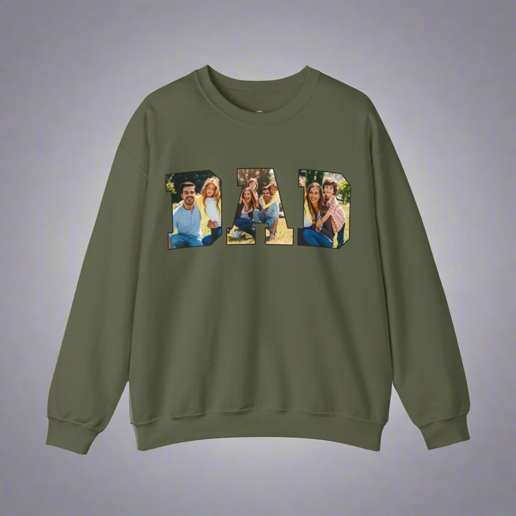 Custom Sweatshirt with Family Pictures Inside the Letters