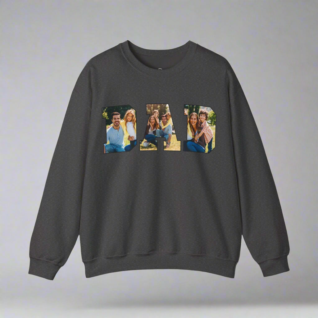 Custom Sweatshirt with Family Pictures Inside the Letters