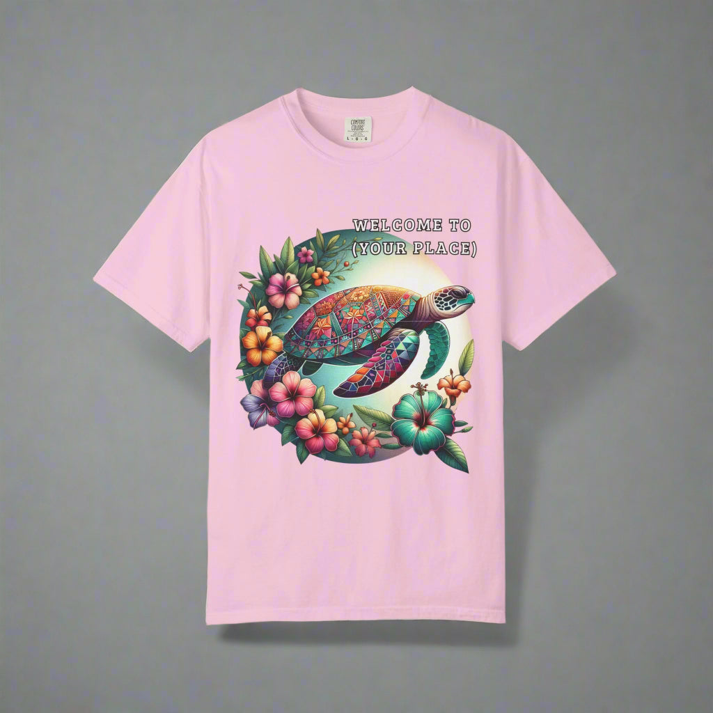 WELCOME TO (Your Place)” Custom Tropical Turtle