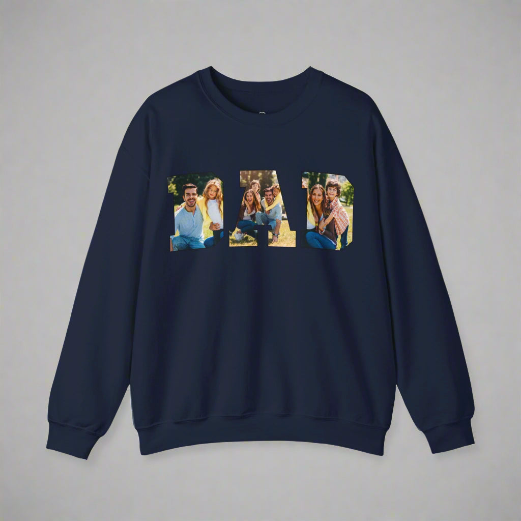 Custom Sweatshirt with Family Pictures Inside the Letters