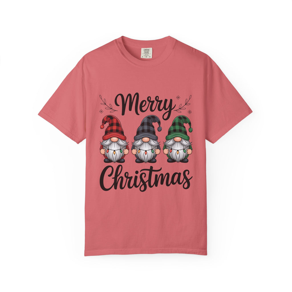Merry Christmas Trio Gnomes T-shirt | Buffalo Plaid Hats, Holiday Tee