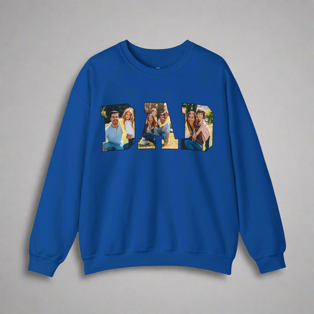 Custom Sweatshirt with Family Pictures Inside the Letters
