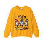 Merry Christmas Gnomes Sweatshirt | Holiday Gnome Trio Crewneck