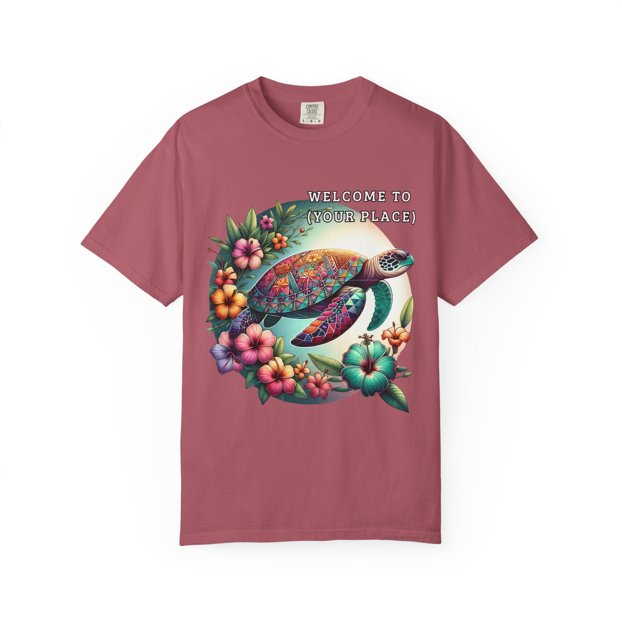 WELCOME TO (Your Place)” Custom Tropical Turtle