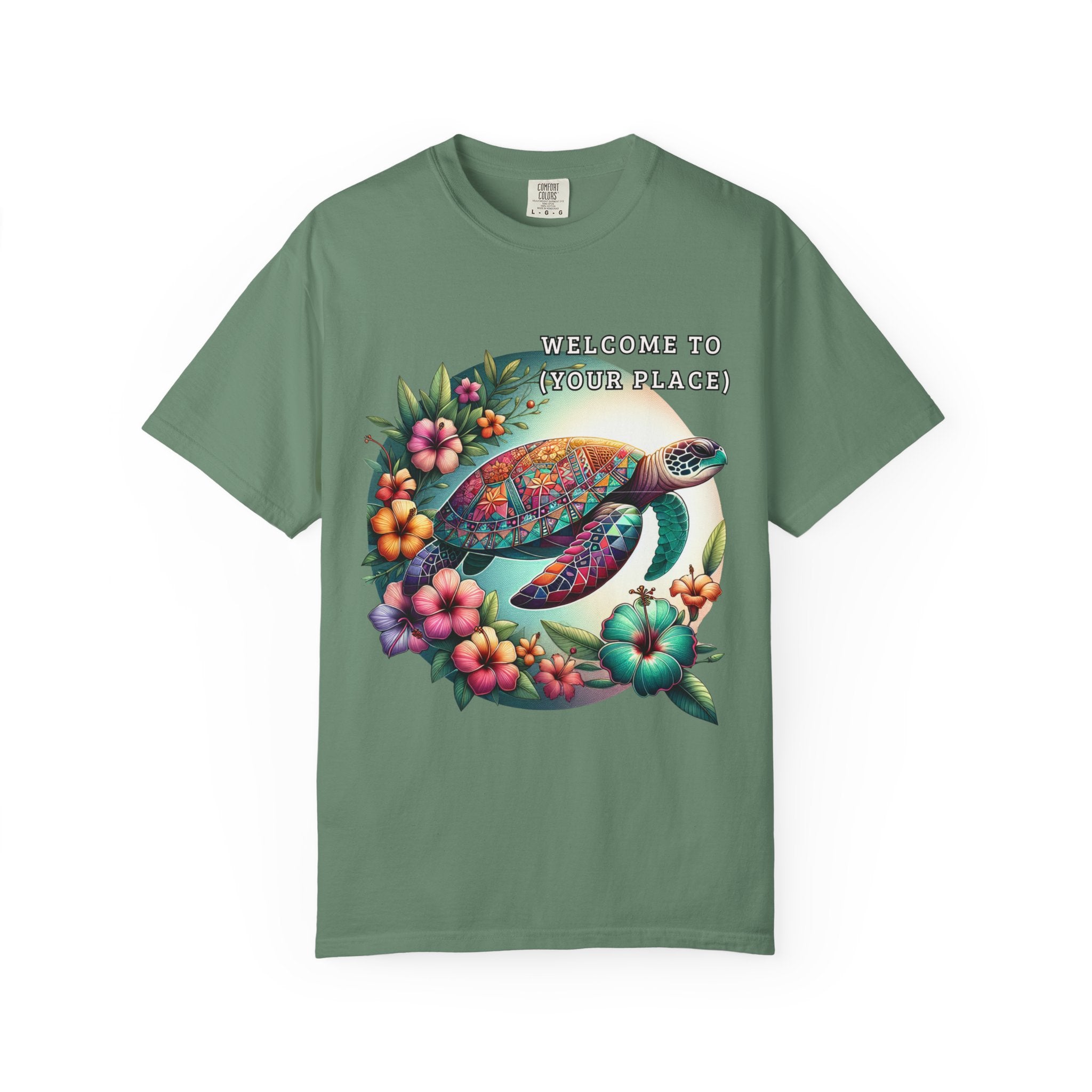 WELCOME TO (Your Place)” Custom Tropical Turtle