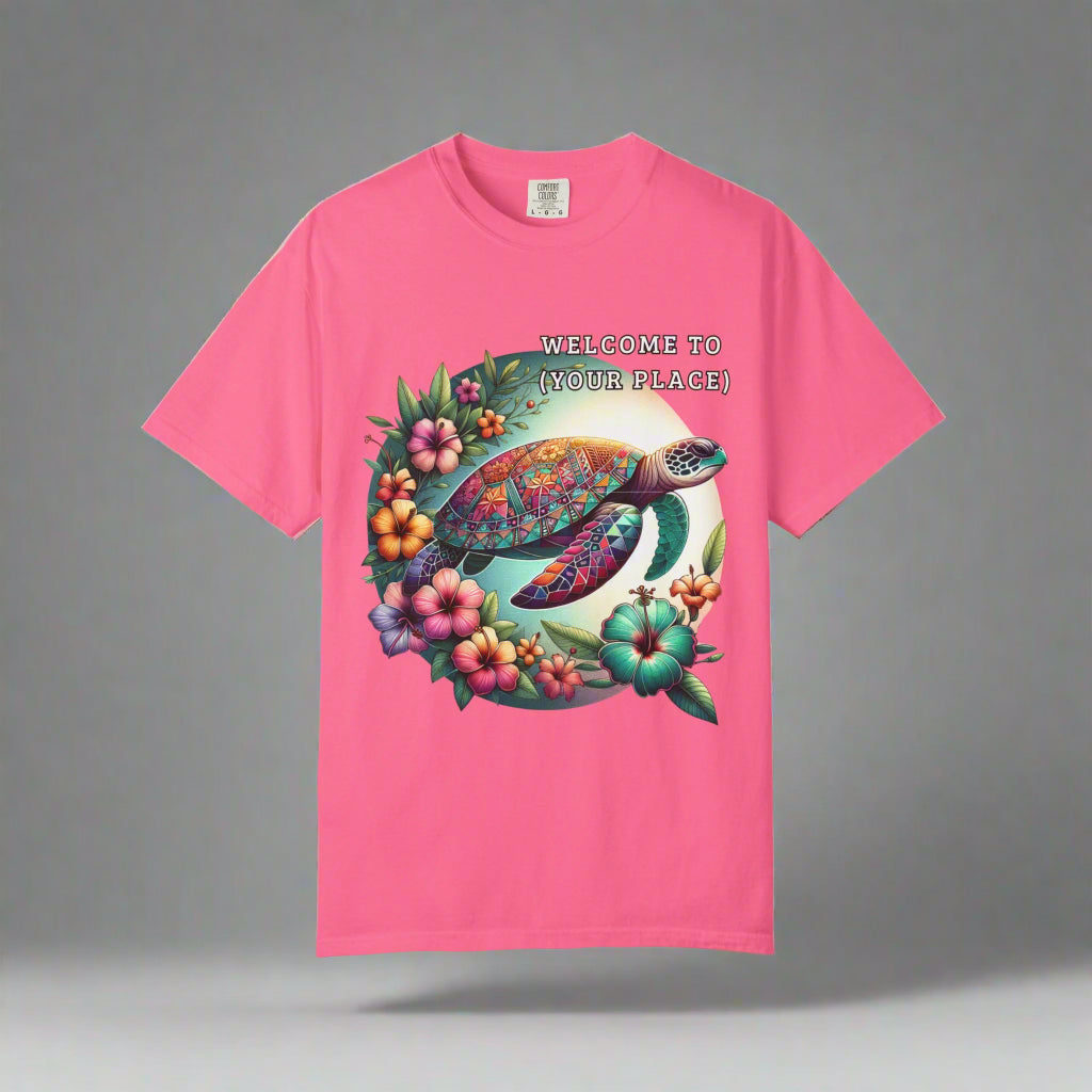 WELCOME TO (Your Place)” Custom Tropical Turtle