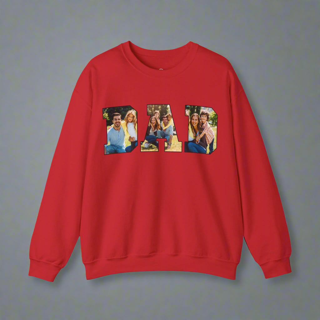 Custom Sweatshirt with Family Pictures Inside the Letters