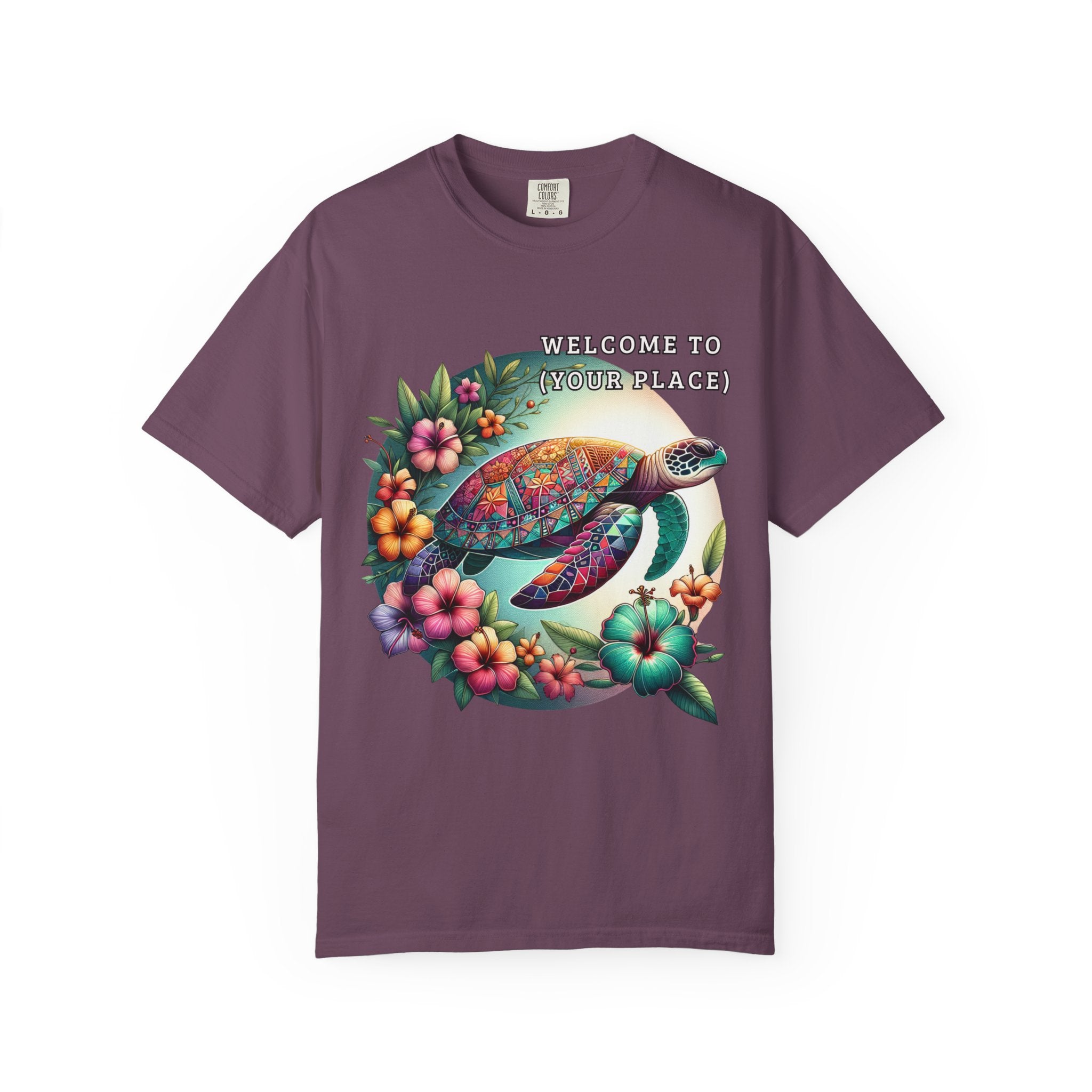 WELCOME TO (Your Place)” Custom Tropical Turtle
