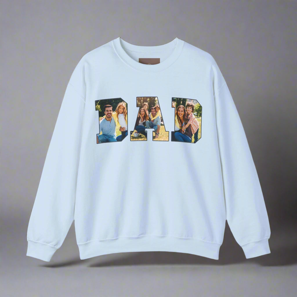 Custom Sweatshirt with Family Pictures Inside the Letters