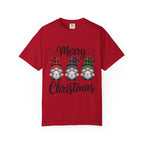 Merry Christmas Trio Gnomes T-shirt | Buffalo Plaid Hats, Holiday Tee