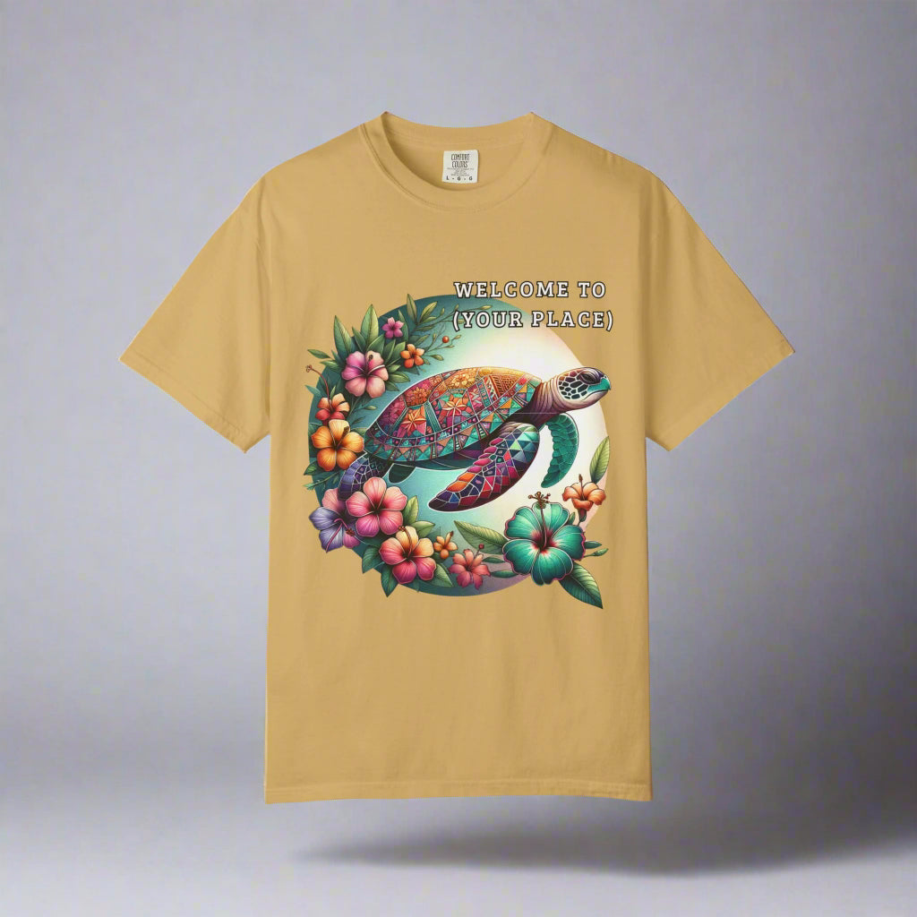 WELCOME TO (Your Place)” Custom Tropical Turtle