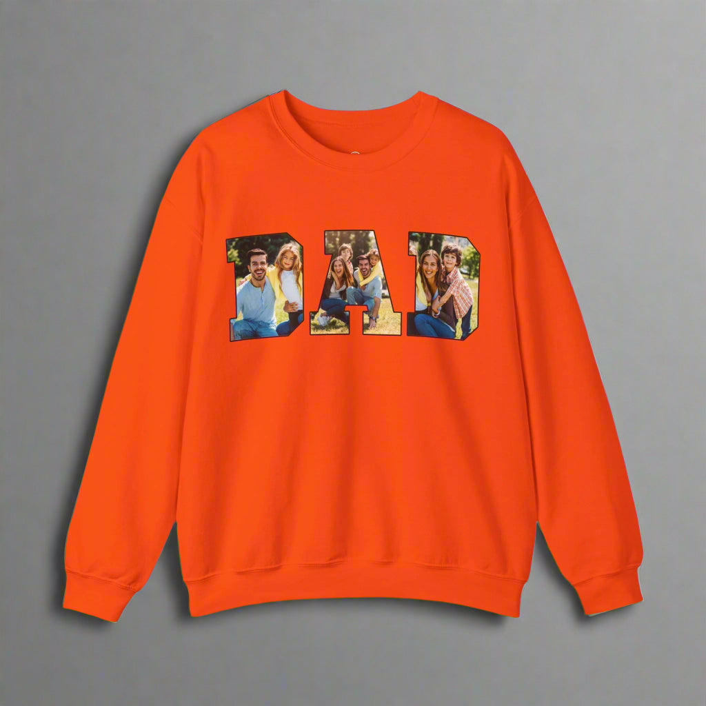 Custom Sweatshirt with Family Pictures Inside the Letters