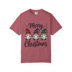 Merry Christmas Trio Gnomes T-shirt | Buffalo Plaid Hats, Holiday Tee
