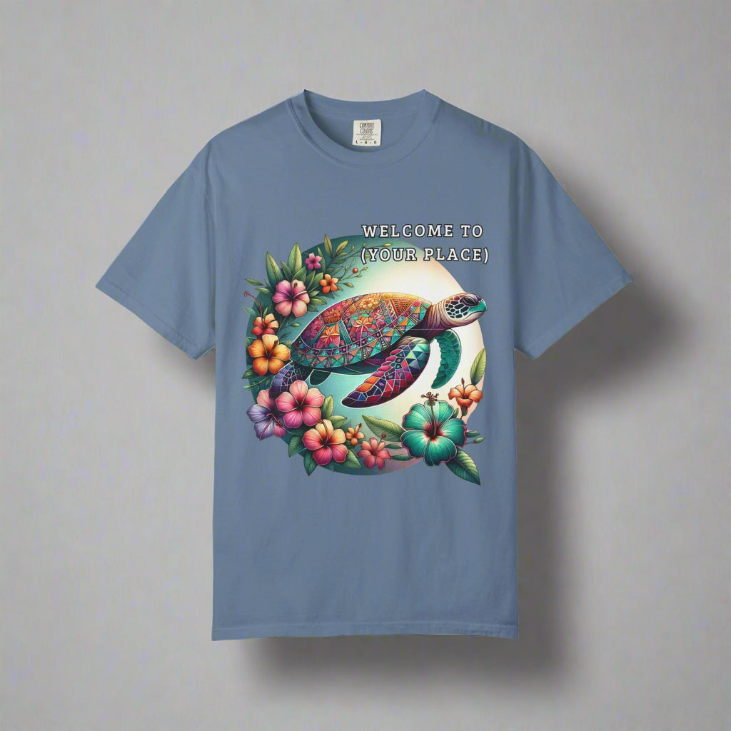 WELCOME TO (Your Place)” Custom Tropical Turtle