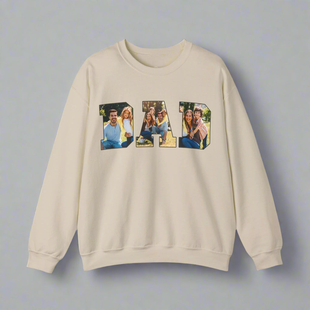 Custom Sweatshirt with Family Pictures Inside the Letters