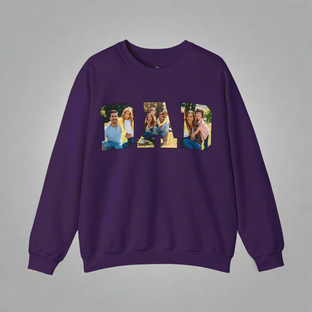 Custom Sweatshirt with Family Pictures Inside the Letters