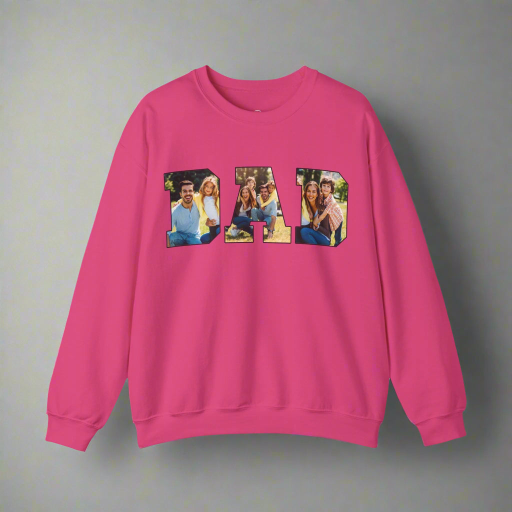 Custom Sweatshirt with Family Pictures Inside the Letters