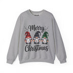 Merry Christmas Gnomes Sweatshirt | Holiday Gnome Trio Crewneck