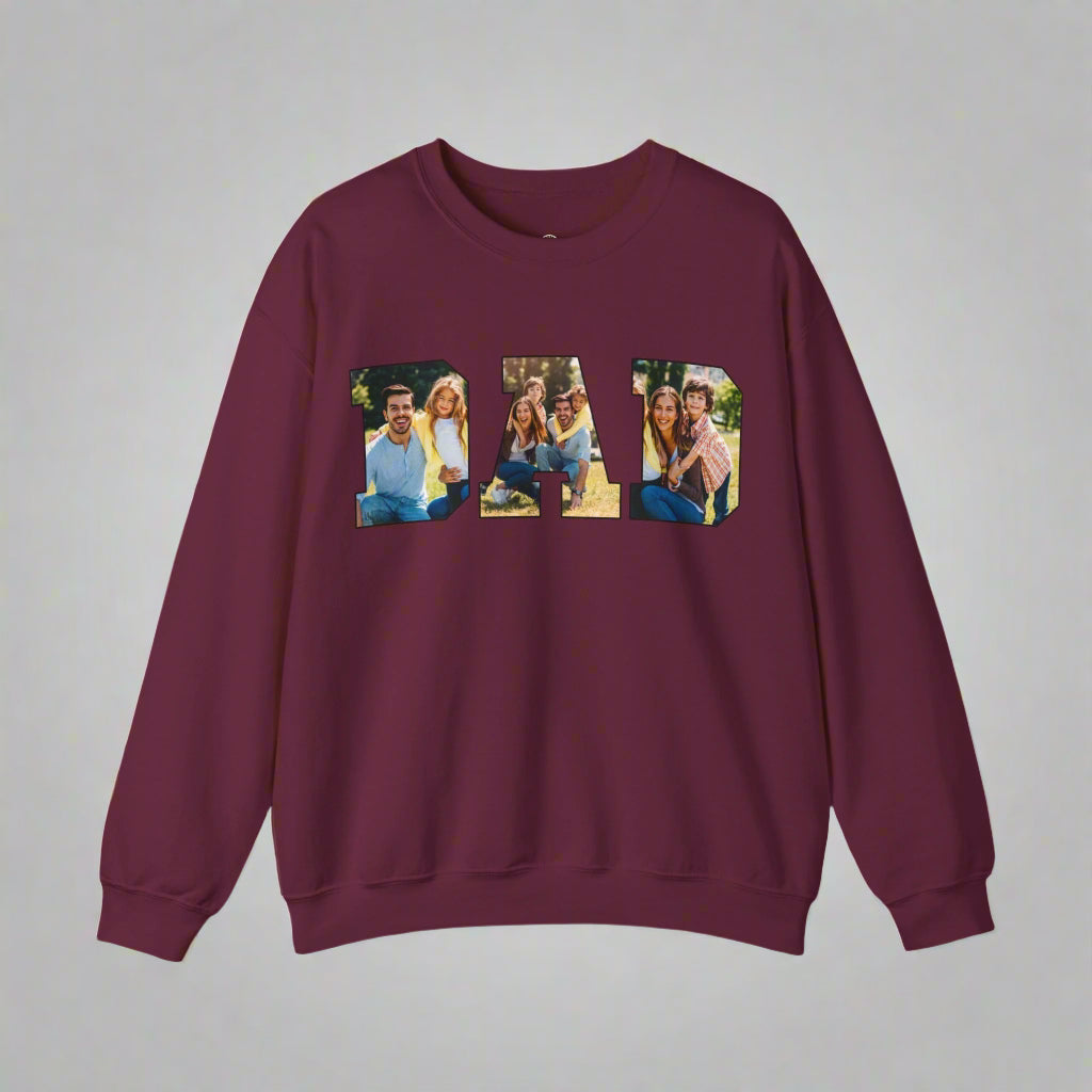 Custom Sweatshirt with Family Pictures Inside the Letters