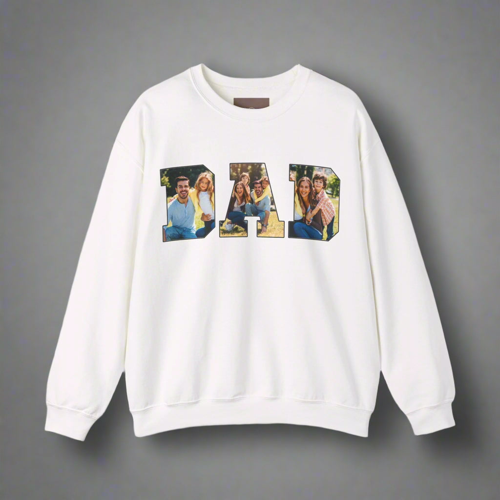 Custom Sweatshirt with Family Pictures Inside the Letters
