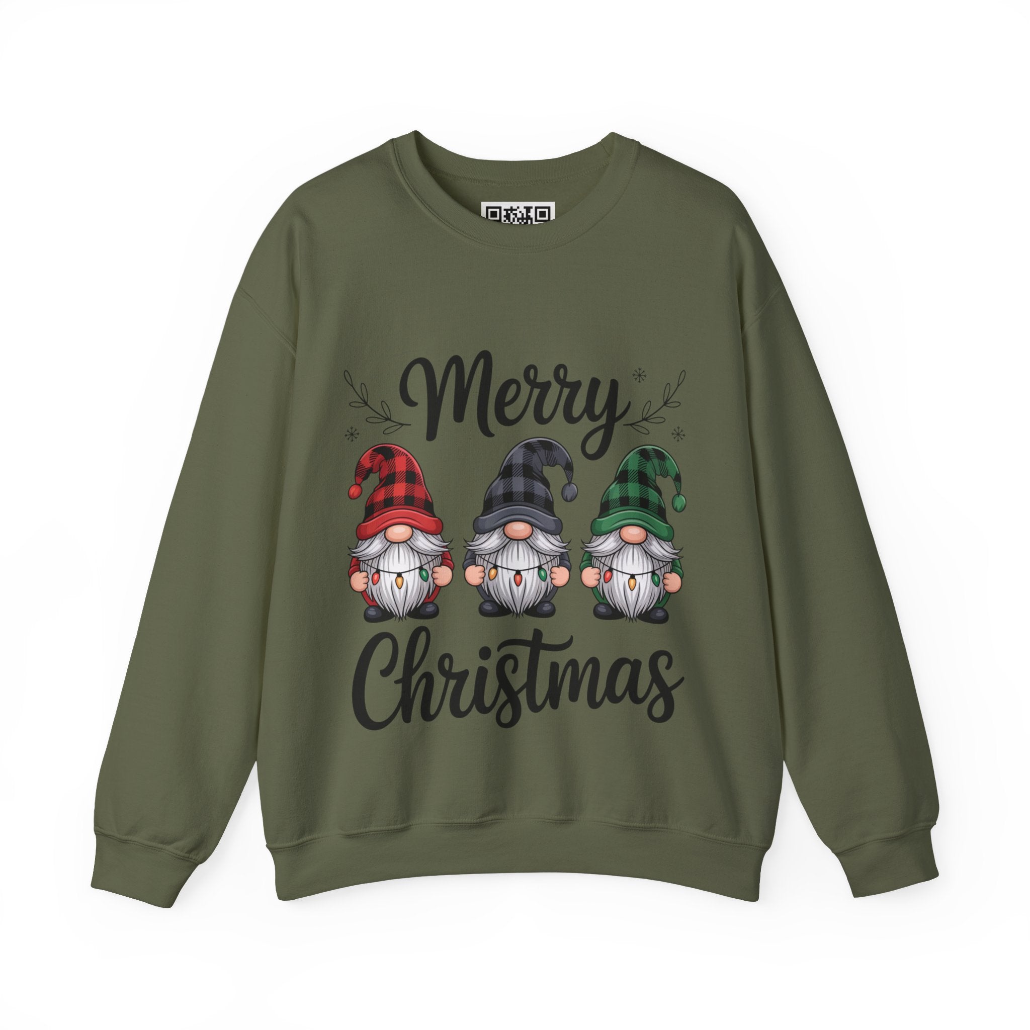 Merry Christmas Gnomes Sweatshirt | Holiday Gnome Trio Crewneck
