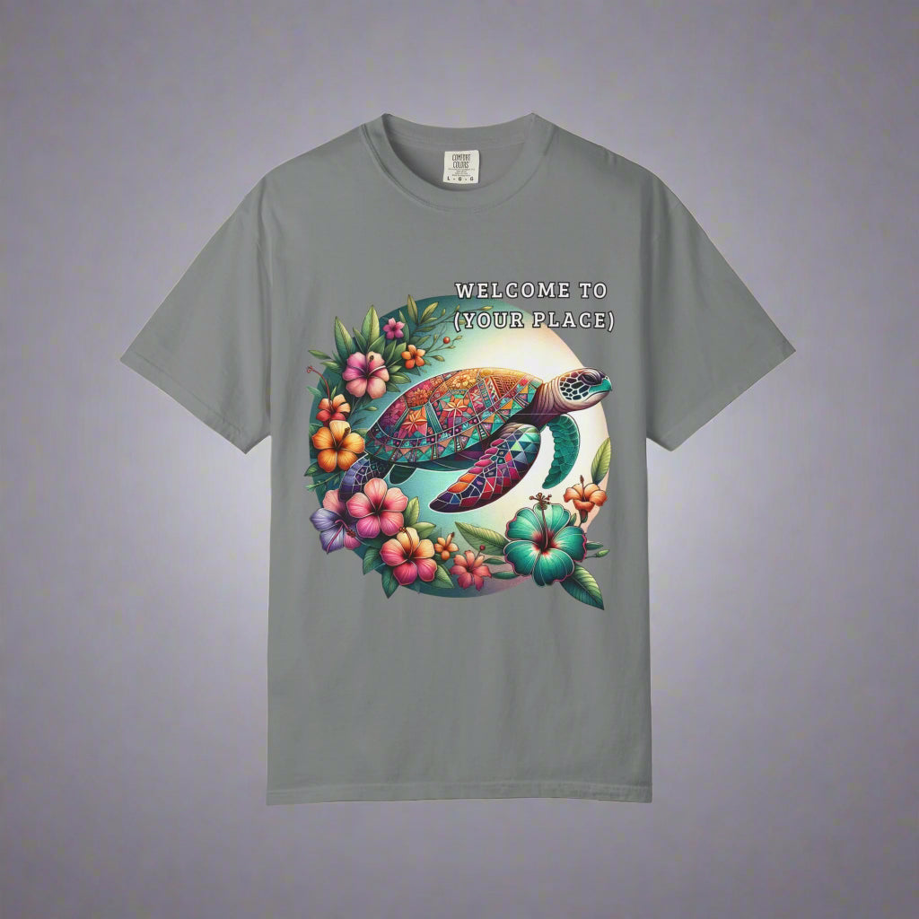 WELCOME TO (Your Place)” Custom Tropical Turtle