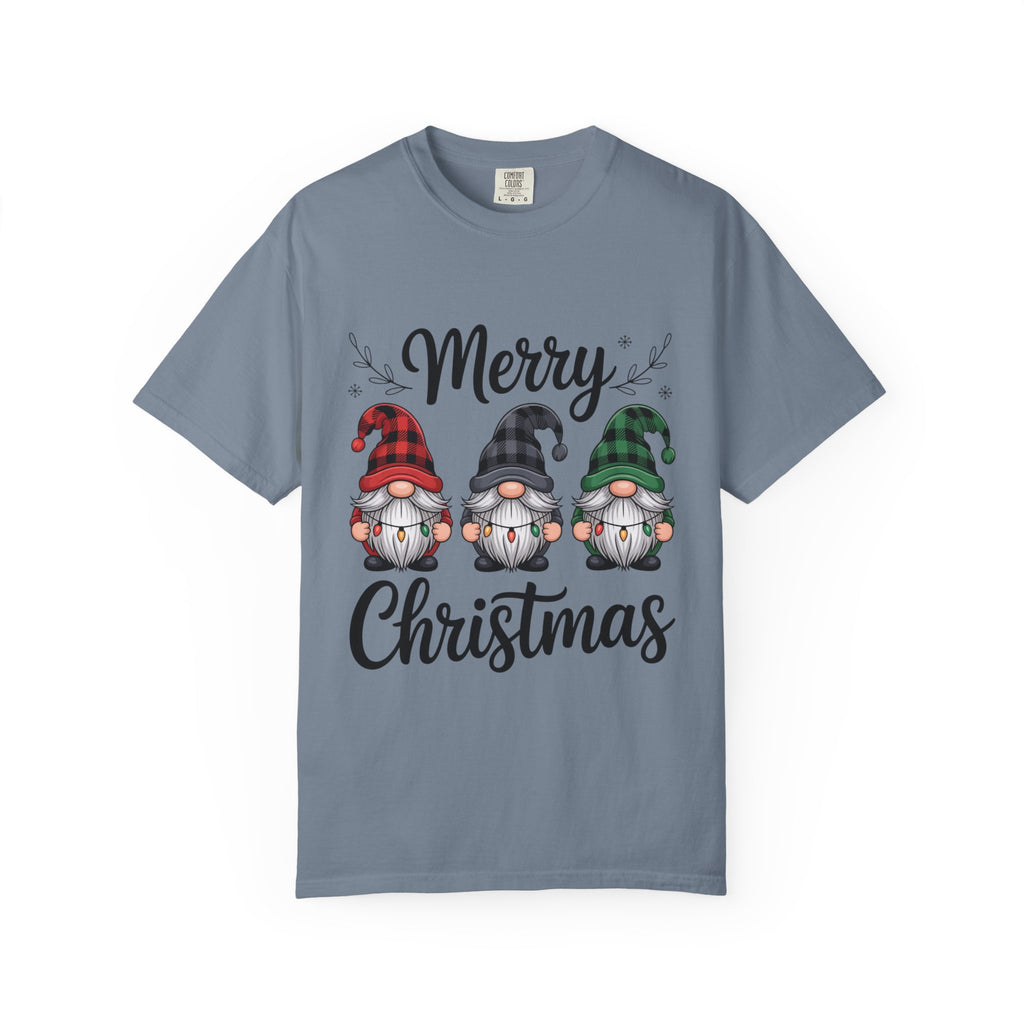 Merry Christmas Trio Gnomes T-shirt | Buffalo Plaid Hats, Holiday Tee