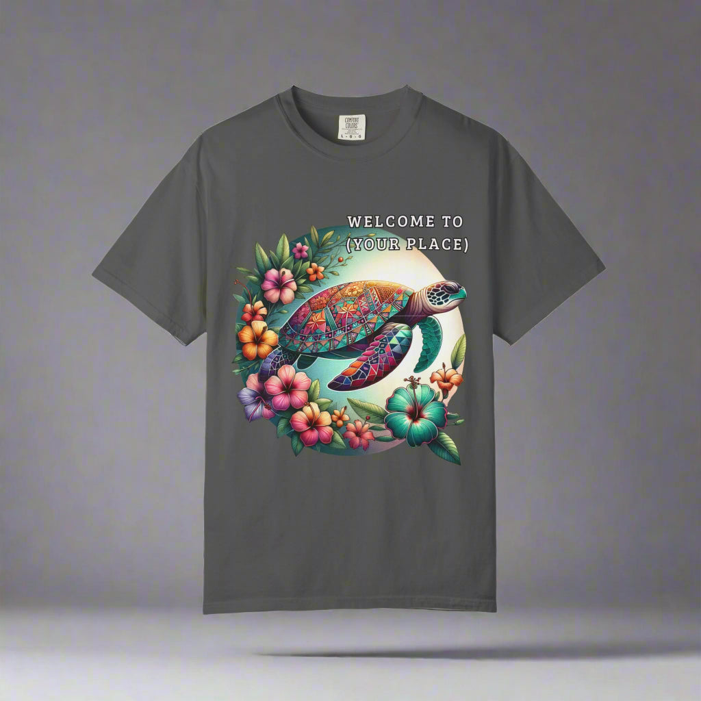 WELCOME TO (Your Place)” Custom Tropical Turtle