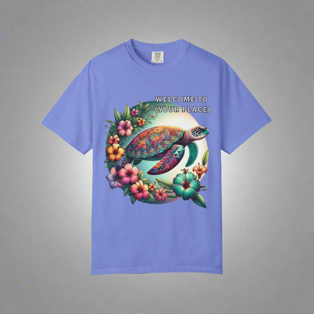 WELCOME TO (Your Place)” Custom Tropical Turtle
