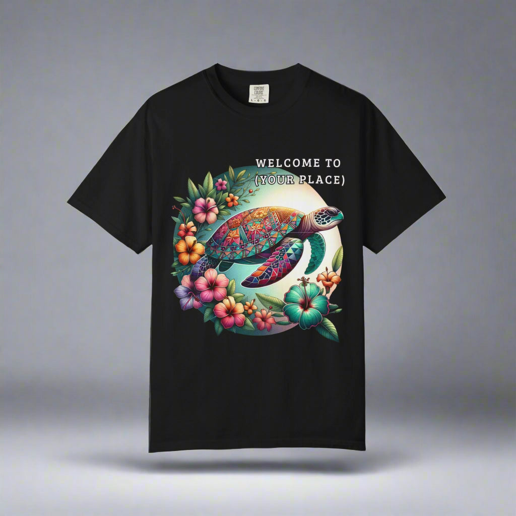 WELCOME TO (Your Place)” Custom Tropical Turtle