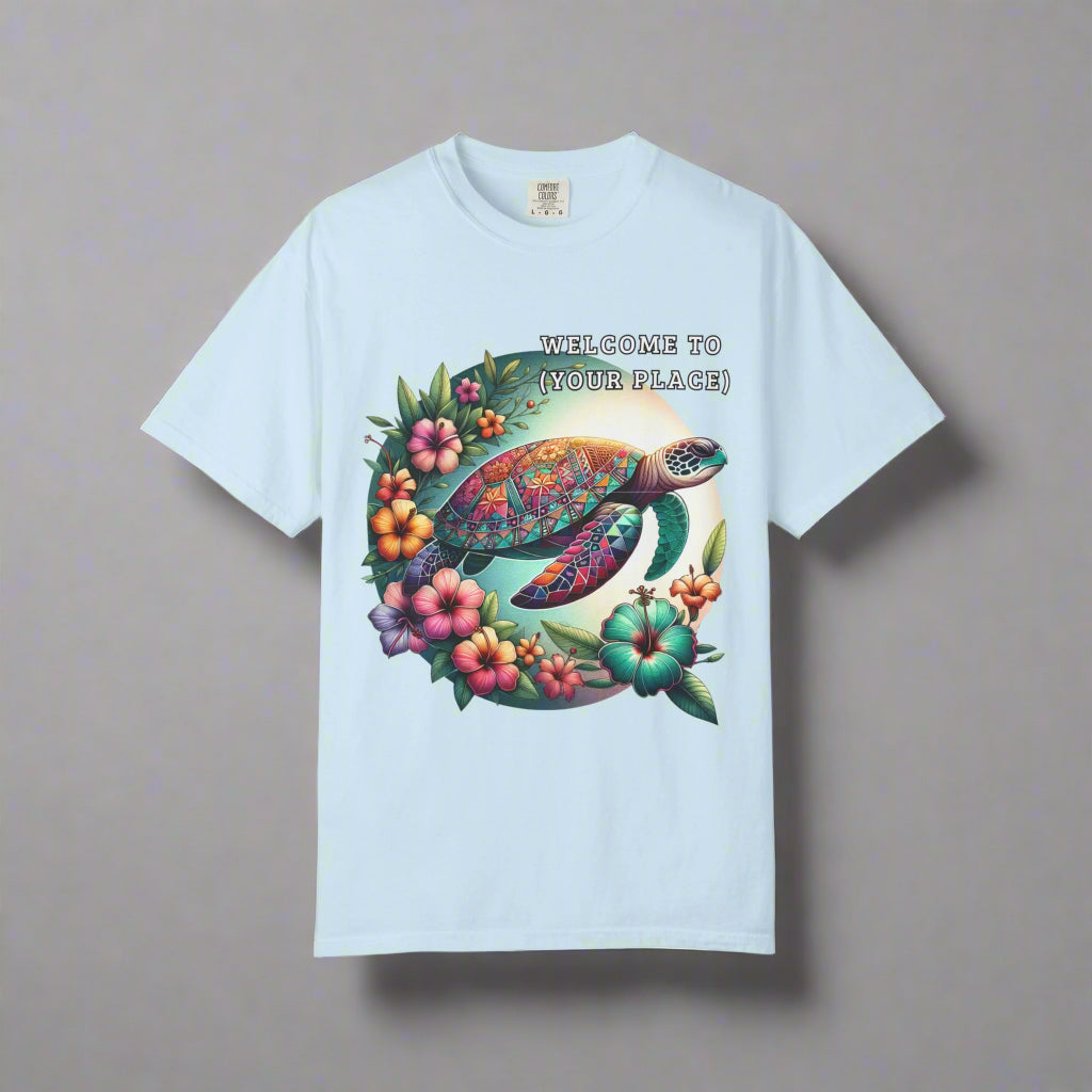 WELCOME TO (Your Place)” Custom Tropical Turtle