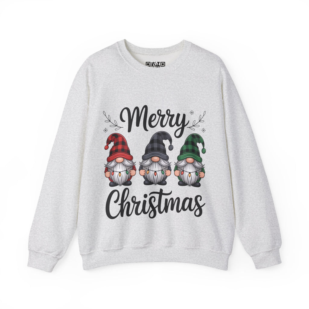 Merry Christmas Gnomes Sweatshirt | Holiday Gnome Trio Crewneck