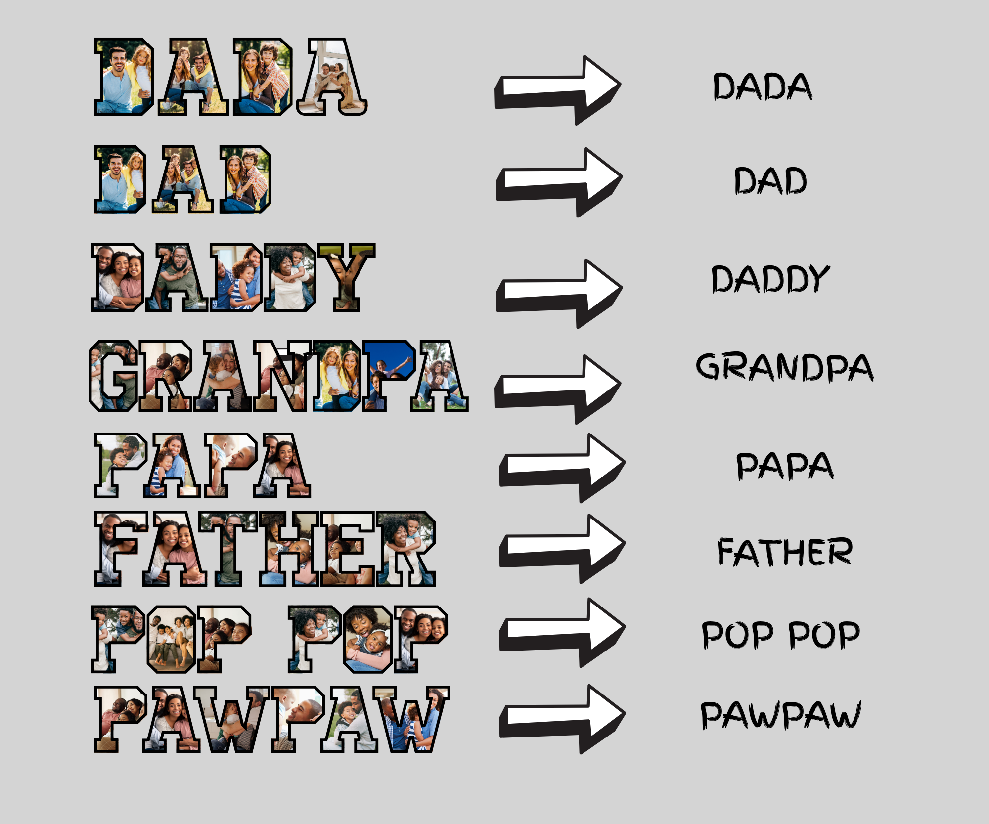 Custom Sweatshirt with Family Pictures Inside the Letters