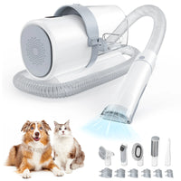 5-in-1 Pet Grooming Vacuum Kit — Quiet Clipper and Hair Vacuum for Dogs and Cats
