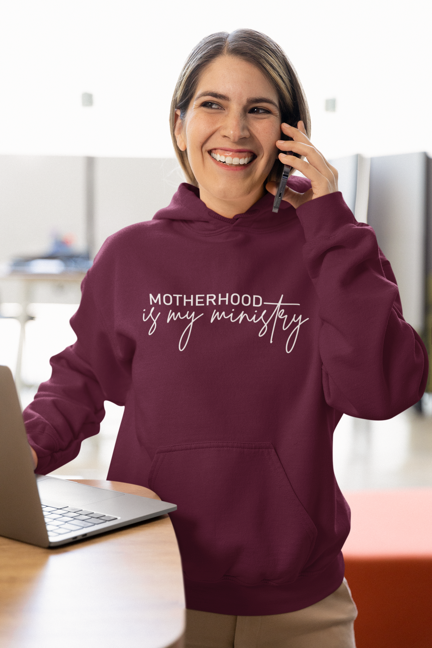 Motherhood is my ministry Hooded Sweatshirt