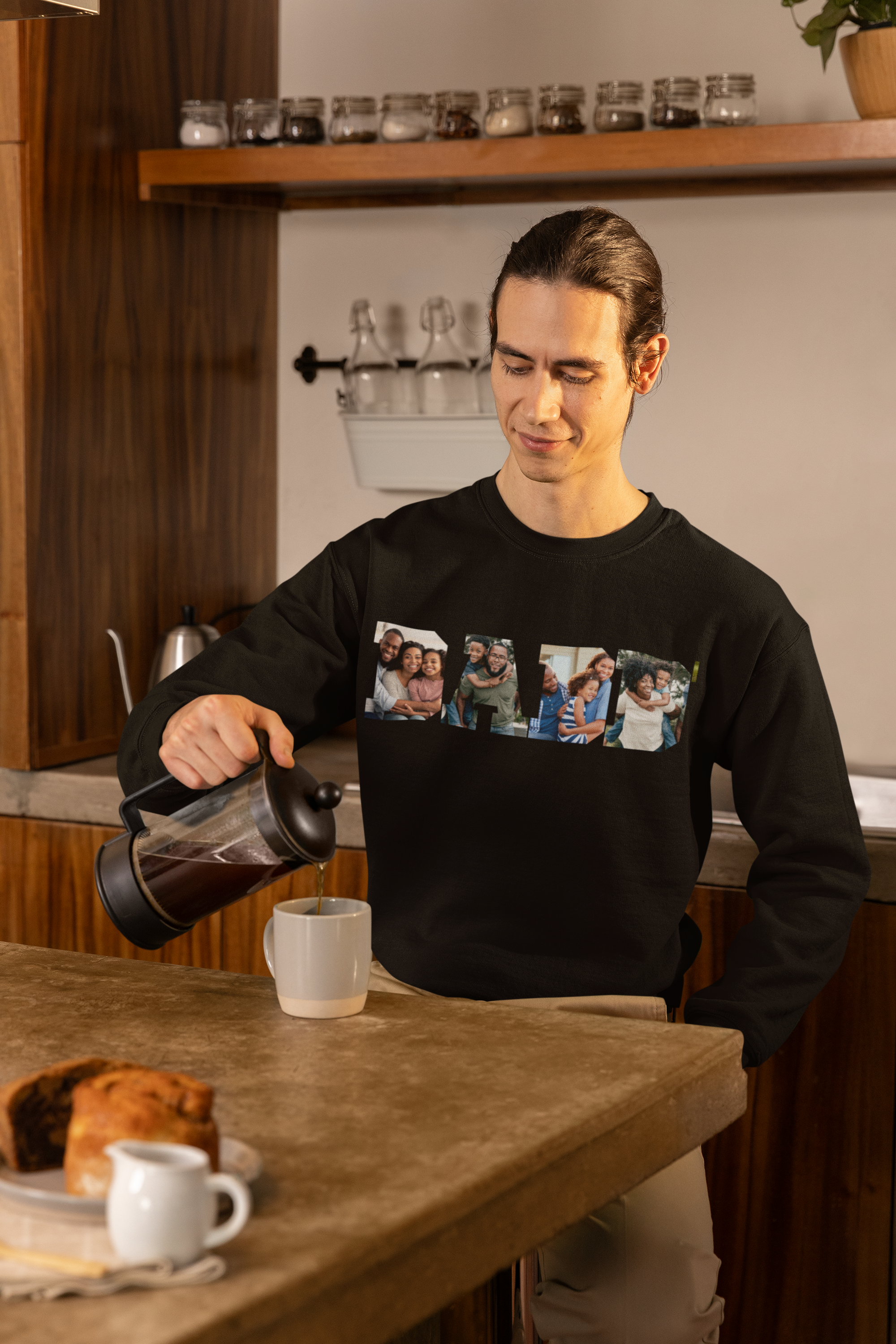 Custom Sweatshirt with Family Pictures Inside the Letters
