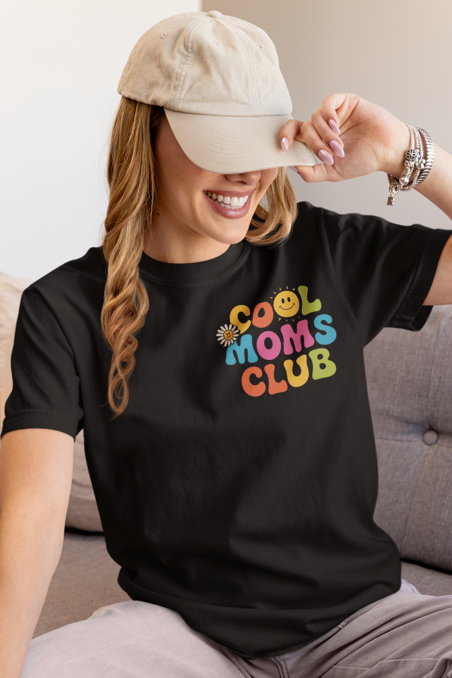 Cool Moms Club T-Shirt – Garment-Dyed Graphic Tee